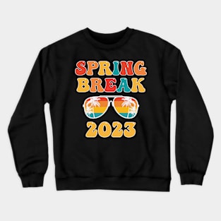 Groovy Spring Break 2023 School Family Beach Vacations Crewneck Sweatshirt